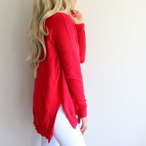 Nordstroms WOmens Red Sweater Size Medium